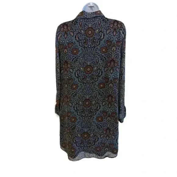 CAbi Women's Blue Brown Provincial Floral Printed Shift Dress Size S Style 3295 - Picture 7 of 10